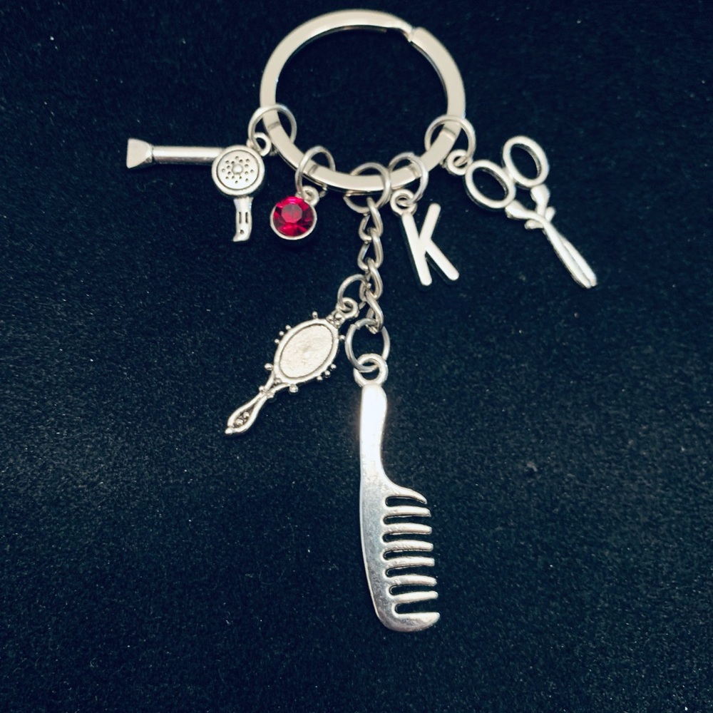 Hairdresser/ Stylist themed keychain personalized